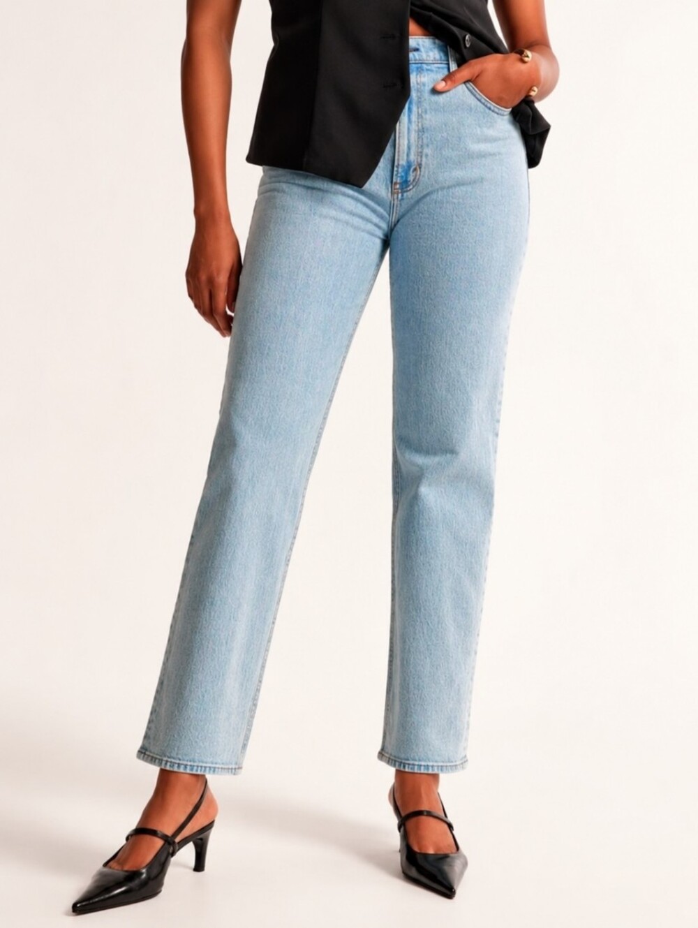 ❤️ ABERCROMBIE & FITCH HIGH RISE VINTAGE STRAIGHT JEANS, 00 (24)
